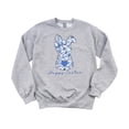 thumbnail image 1 of Happy Easter Sweatshirt for Women Teens and Girls Blue Floral Chinoiserie Bunny Pullover Gray Sweatshirt Youth XS, 1 of 5