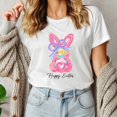 thumbnail image 1 of Happy Easter T-Shirt Cute Pastel Bunny Spring T-Shirt, Happy Easter T-Shirt Aesthetic Spring Holiday Graphic Tee, Easter Sunday Outfit Shirt, 1 of 4