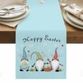 thumbnail image 1 of Happy Easter Table Runner - 108 Inch Long, Kitchen Dining Table Runner Dresser Scarves, Cute Gnomes Eggs Spring Daisy Flowers Blue Farmhouse Decor for Coffee Tables Wedding Party Banquet, 1 of 8