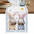 thumbnail image 1 of Happy Easter Table Runner 72 Inches, Watercolor Floral Gnomes Eggs Basket Spring Bed Runner Dresser Scarves Tabletop for Indoor Outdoor Parties/Ceremony/Banquet, 18" x 72", 1 of 8