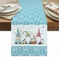 thumbnail image 1 of Happy Easter Table Runner - 90 Inch Long, Kitchen Dining Table Runner Dresser Scarves, Cute Gnomes Eggs Blue Bunny Flowers Border Farmhouse Decor for Coffee Tables Wedding Party Banquet, 1 of 7