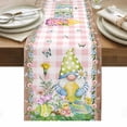thumbnail image 1 of Happy Easter Table Runner - 90 Inch Long, Kitchen Dining Table Runner Dresser Scarves, Spring Gnomes Duck Floral Eggs Pink Plaid Farmhouse Decor for Coffee Tables Wedding Party Banquet, 1 of 8
