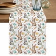 thumbnail image 1 of Happy Easter Table Runner, Spring Bunny Colorful Eggs Carrots Leaves Washable Cotton Linen Table Runners 72 Inches Long, Dresser Scarf Runner for Dining/Coffee/Kitchen/TV Stands/Cabinets 13''x72'', 1 of 9
