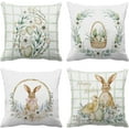 thumbnail image 1 of Happy Easter Throw Pillow Covers 18x18, Home Decor Outdoor Set of 4 Polyester Pillow Cases Decorative for Bed Sofa Cushion Couch Pillowcases, 1 of 6