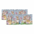 thumbnail image 1 of Happy Easter Valances for Windows, Decorative Rod Pocket Window Valance Curtains, Spring Easter Eggs Bunny Floral Blue Wood Short Curtain Drapes for Kitchen/Living Room, 2 Panels, 42" W x 18" L, 1 of 8
