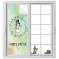 thumbnail image 1 of Happy Easter Window Privacy Film, Teal Green Spring Bunny Eucalyptus Leaves Static Cling UV Sun Blocking Heat Control Window Tint Day and Night, Non-Adhesive One Way Privacy Cover 29.5''x78.7'', 1 of 7