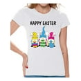 thumbnail image 1 of Happy Easter Women's T Shirt Easter Party 2021 Outfit Easter Bunny Graphic Novelty Tee Christian Gifts for Her, 1 of 4