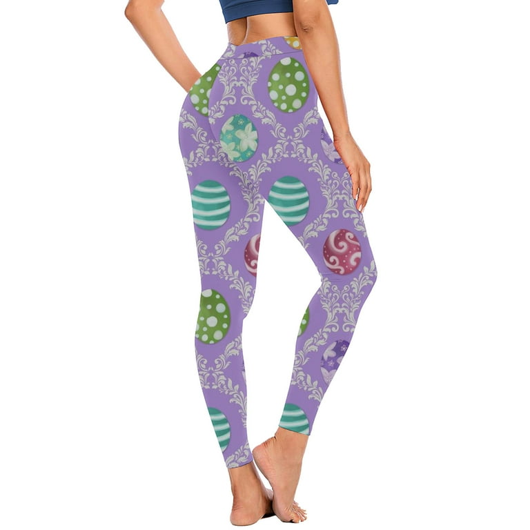 Happy Easter Yoga Leggings for Women Scrunch Stretch High Waisted Printed  Gym Athletic Pants Tights Ladies Clothes 