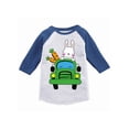 thumbnail image 1 of Happy Easter Youth Raglan Shirt for Girls Boys Bunny Tee Unisex Age 4-18 Easter 2021 Teens Outfit Graphic Novelty Top, 1 of 4