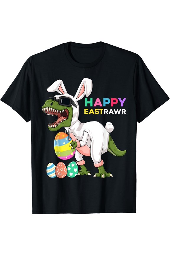 Happy Eastrawr Rex Bunny Dinosaur Eggs Easter Holiday T-Shirt, Size S-5XL