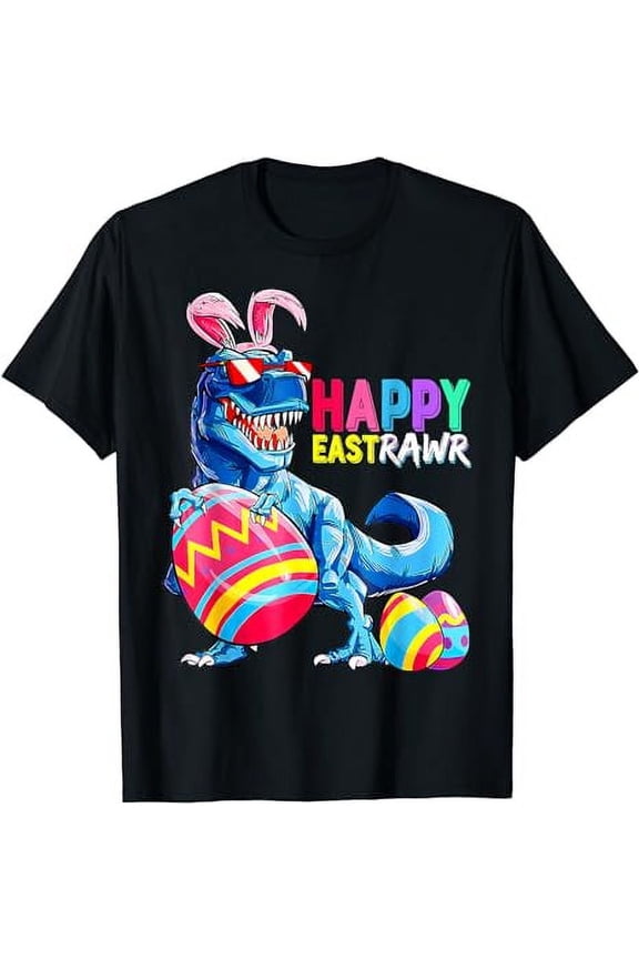 Happy Eastrawr T Rex Dinosaur Teen Girls Boys Easter Day T-Shirt