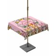thumbnail image 1 of Happy Eatser Outdoor Tablecloth - 60x60 Inch Square Dining Table Cover, Cute Bunny Colorful Eggs Rustic Flower Plants Pink Waterproof Outdoor Table Cloth with Umbrella Hole & Zipper for Picnic/Patio, 1 of 7