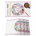 thumbnail image 1 of Happy Eatser Placemats Set of 8, Spring Flowers Colorful Eggs Pastoral Butterfly Placemats for Dining Table, Place Mats for Kitchen Tabletop, Waterproof Wipeable Dining Table Mats Set, 1 of 9