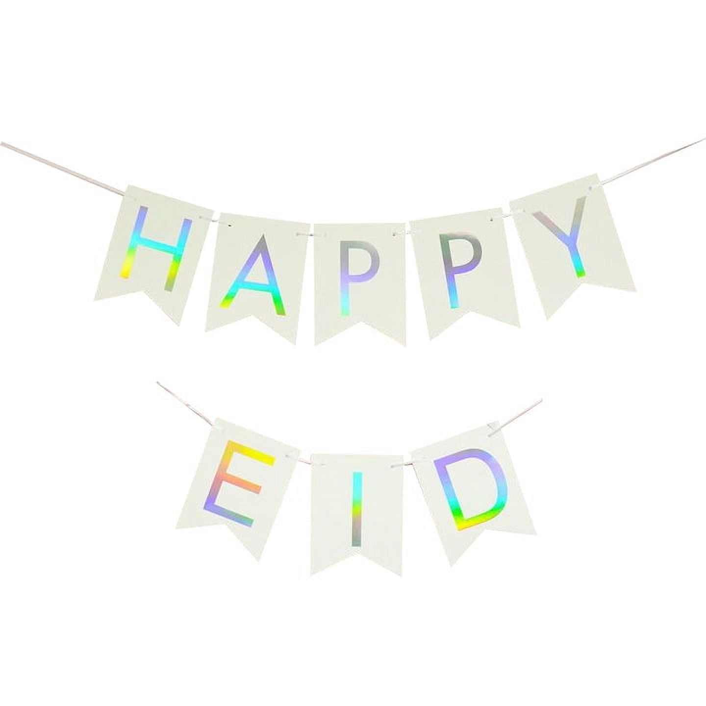 Segmented Banner Happy Eid Segmented Banner (Holographic Foil) - Walmart.com