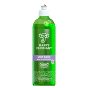 Happy Elephant Dish Soap - Superior Cleaning Power, Liquid Ez Squeeze Bottle, Easy Rinse, Water Efficient, Cuts Through Grease, Gentle on Hands - White Tea and Fig (16 fl oz - Pack of 1)