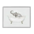 thumbnail image 1 of Happy Elephant Splashing Bathtub Animals & Insects Graphic Art Gray Framed Art Print Wall Art, 1 of 7