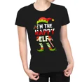 thumbnail image 1 of Happy Elf Vibes Cheerful Festive Spirit Joyful Holiday Graphic Unisex T-Shirt up to size 5XL, 1 of 2