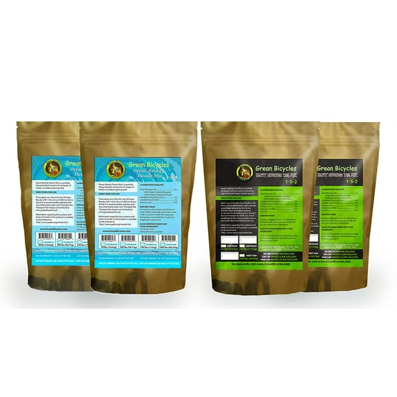 Happy Endings Compost Tea Mix (4lb) + Ocean Bounty Natural Plant Food (4lb) for Indoor Plants and Outdoor Plants