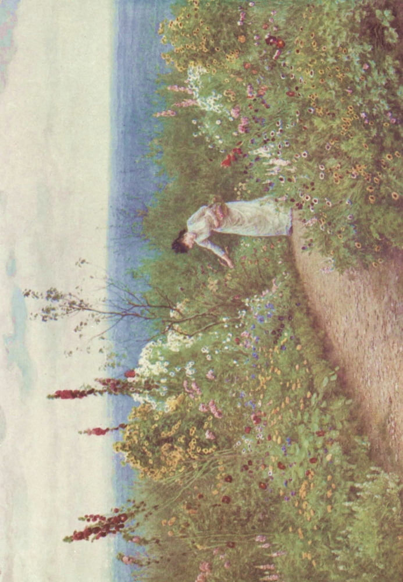 Happy England 1904 A Garden in October Aldworth Canvas Art - Helen Allingham (24 x 36)