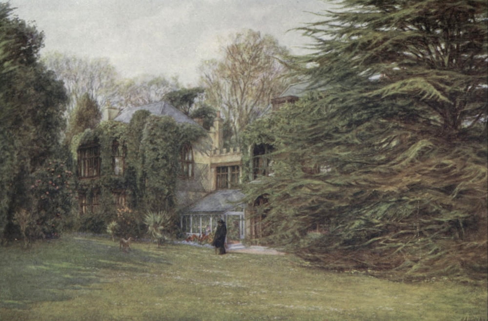 Happy England 1904 Farringford the House Canvas Art - Helen Allingham (24 x 36)