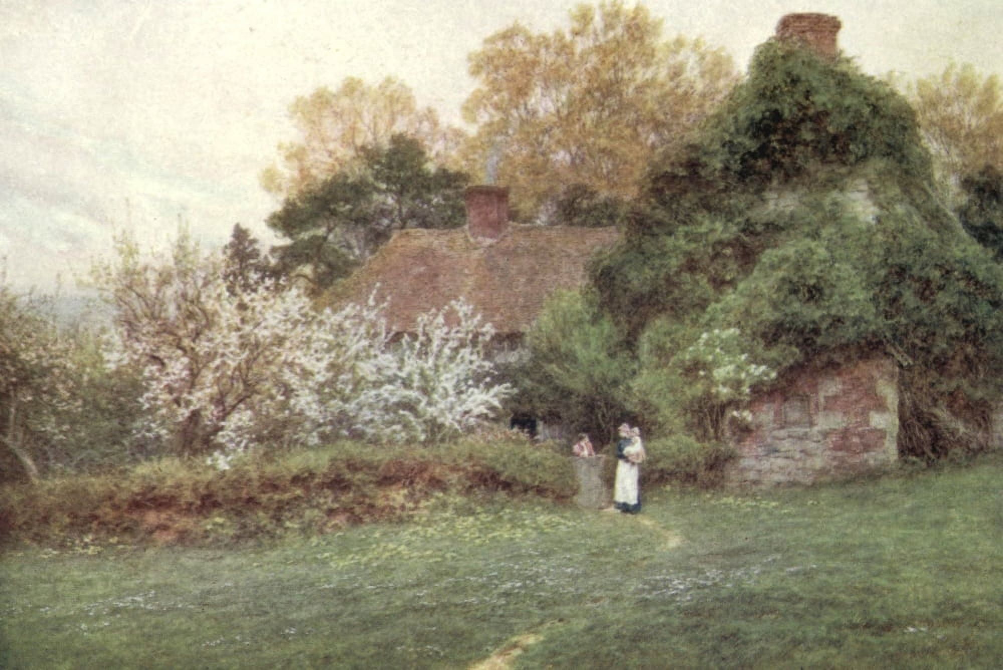 Happy England 1904 Hook Hill Farm Freshwater Canvas Art - Helen Allingham (18 x 24)