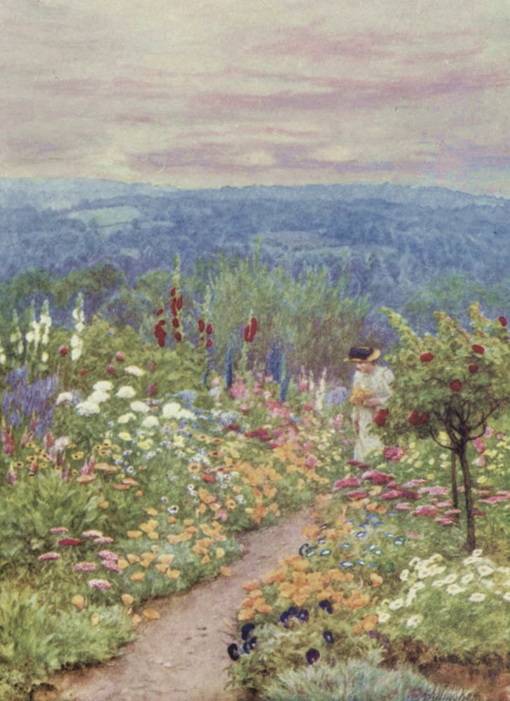 Happy England 1904 Kentish Garden Canvas Art - Helen Allingham (18 x 24)