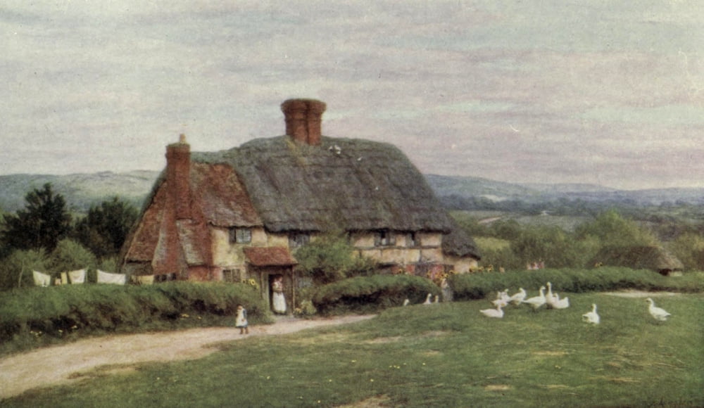 Happy England 1904 On Ide Hill Canvas Art - Helen Allingham (18 x 24)