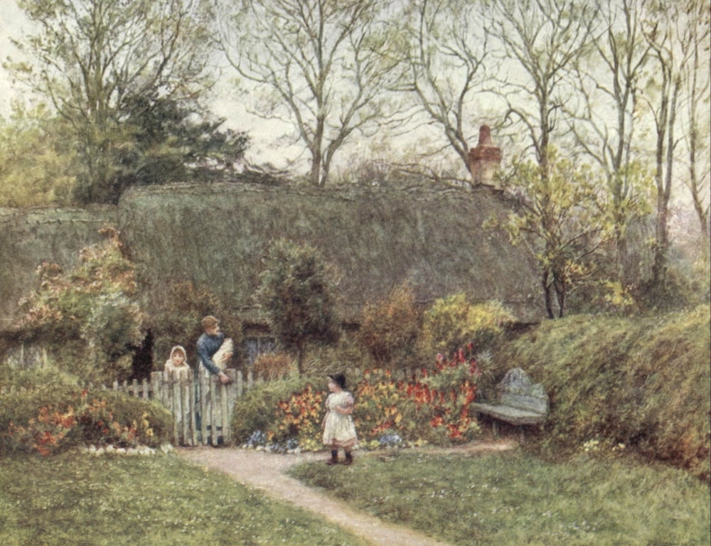 Happy England 1904 Pound Green Freshwater Canvas Art - Helen Allingham (24 x 36)