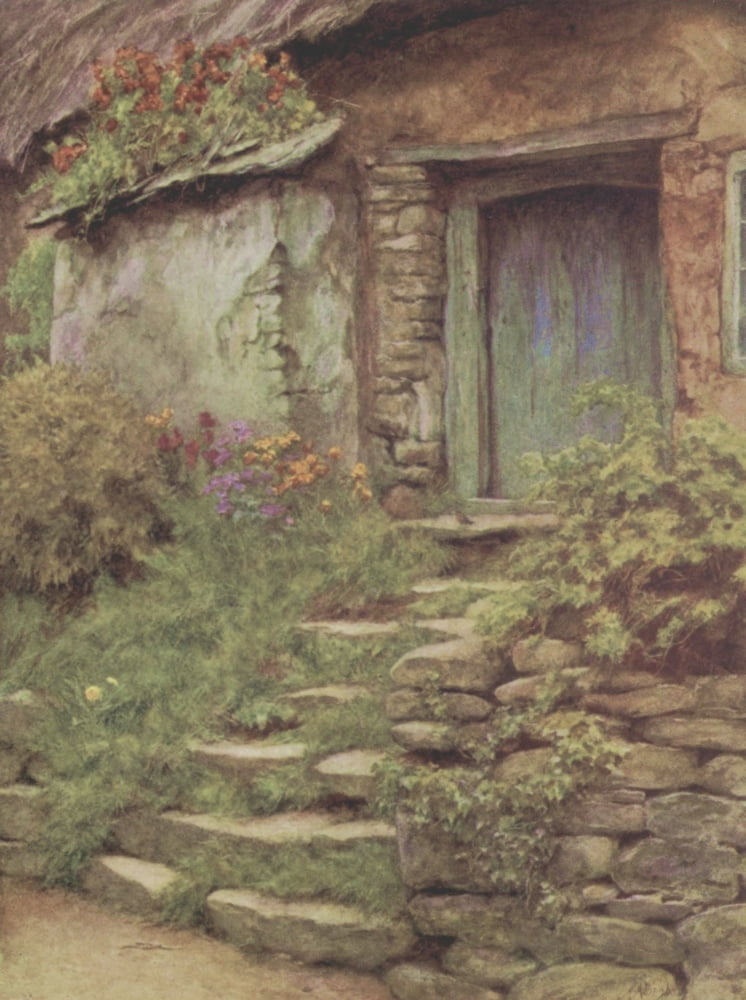 Happy England 1904 The condemned cottage Canvas Art - Helen Allingham (18 x 24)