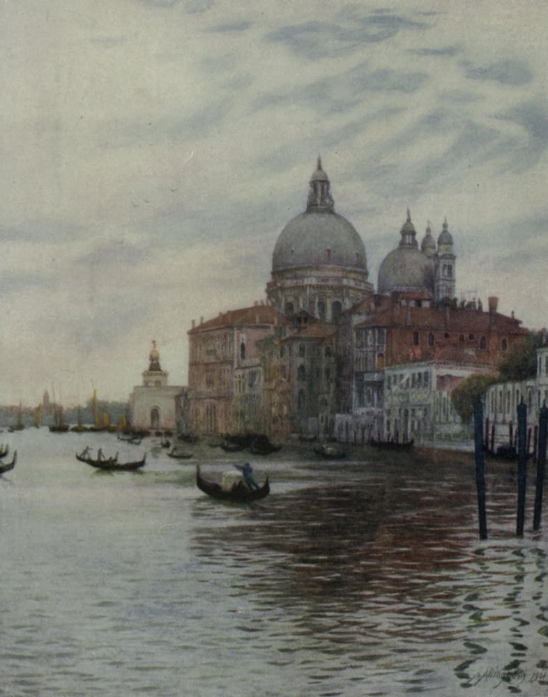 Happy England 1904 Venice Canvas Art - Helen Allingham (18 x 24)