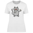 thumbnail image 1 of Happy Evil Kitten Cartoon T-Shirt Women -Image by Shutterstock, Female XX-Large, 1 of 2