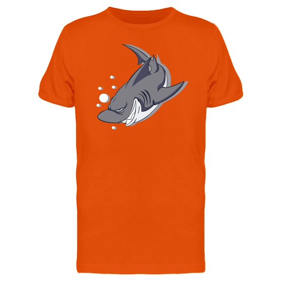 Happy Evil Shark Cartoon Tee Men's -Image by Shutterstock