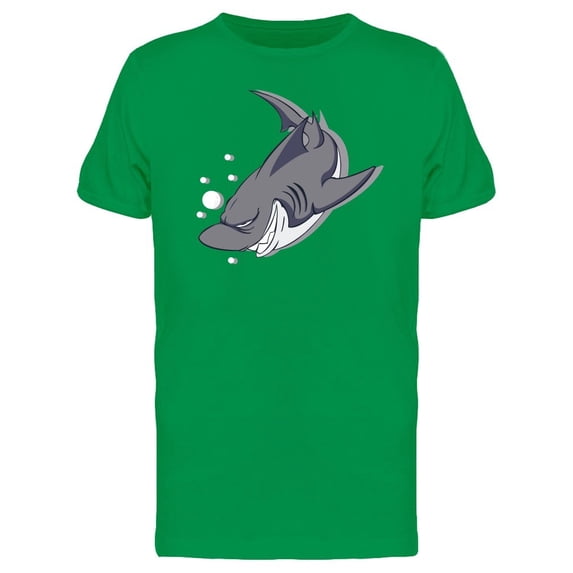Happy Evil Shark Cartoon Tee Men's -Image by Shutterstock
