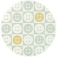 thumbnail image 1 of Mainstays Checkered Happy Face Youth Indoor Rug, 4x4, 1 of 6