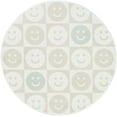 thumbnail image 1 of Mainstays Checkered Happy Face Youth Indoor Rug, 47" Round, 1 of 6