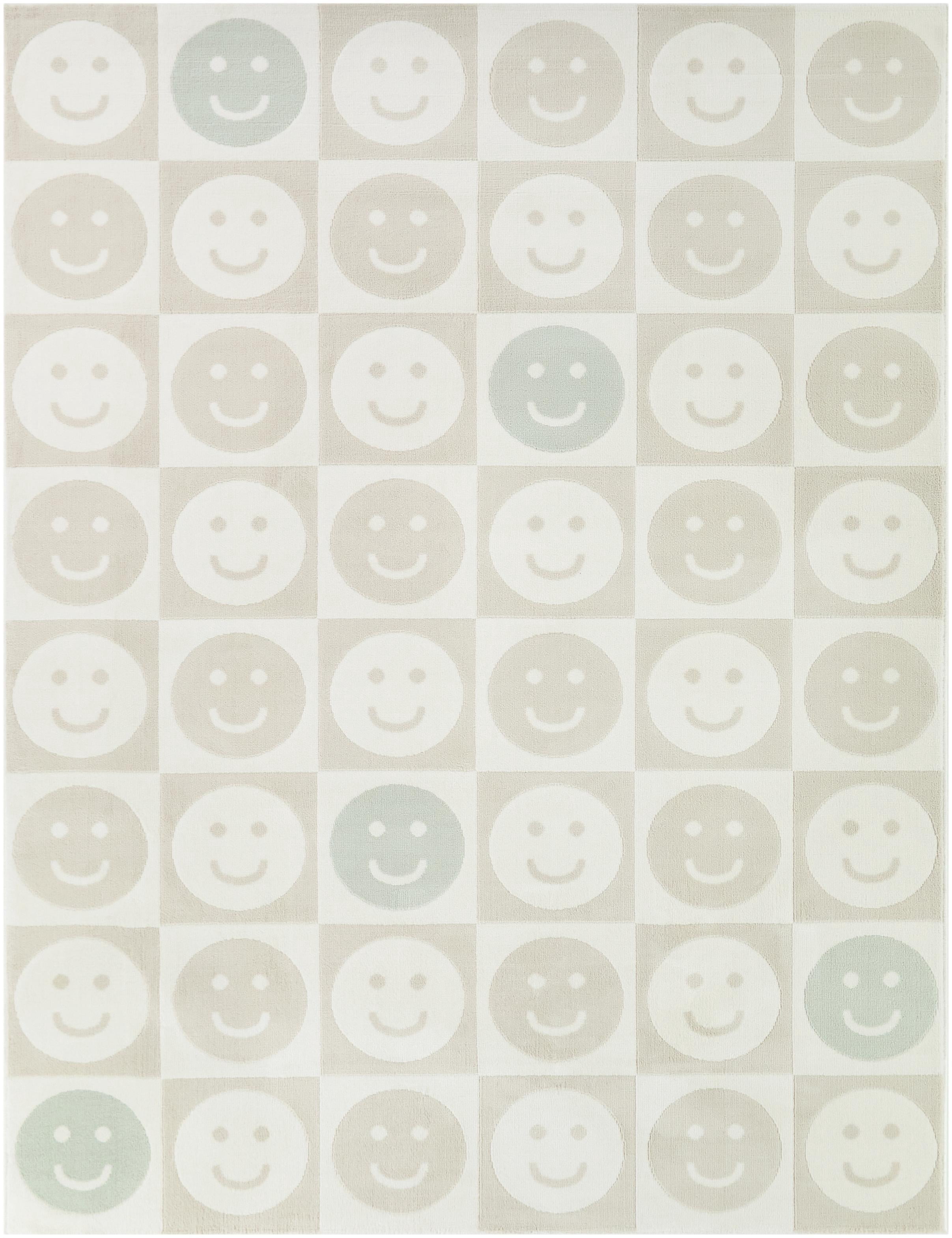 Mainstays Checkered Happy Face Youth Indoor Rug, 5x7