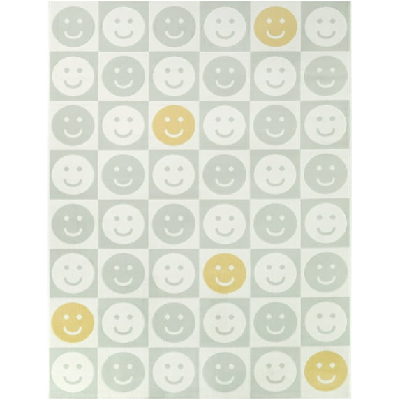 Mainstays Checkered Happy Face Youth Indoor Rug, 5x7
