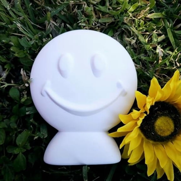 Happy Face Coin Bank 6" Ceramic Bisque Ready to Paint Pottery