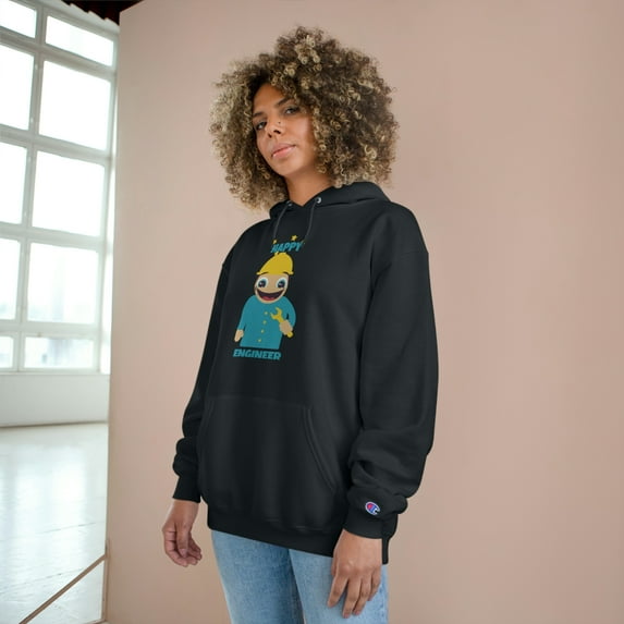 Happy Face Engineer Streetwear Classic Champion Hoodie