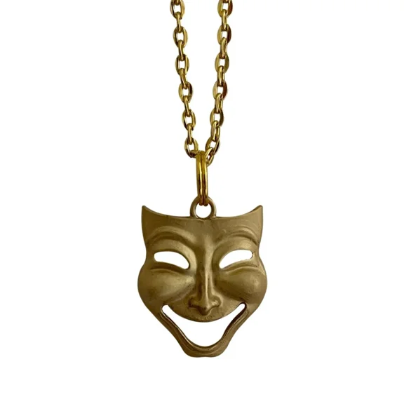 Happy Face Theater Comedy Pendant Necklace