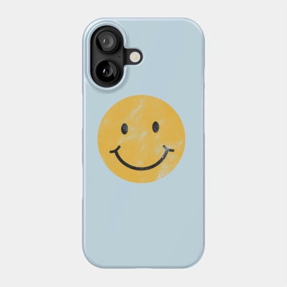 Happy Face Yellow Smiley Retro Graphic Protective Case for Apple iPhone 11 to 17