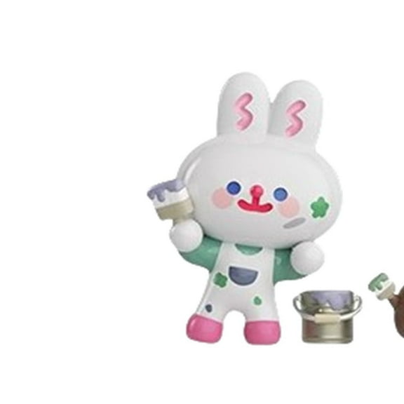 Happy Factory Series Blind Collecting Fashion Toy Dolls Painted Rabbit Desktop Ornament Durable Fine Art Unique