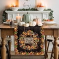 thumbnail image 1 of Happy Fall Cotton Linen Table Runner, Washable Table Runners for Kitchen, Dining Room, Holiday, Home Party Table Decor, 13x120 Inches, 1 of 9
