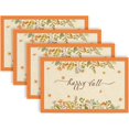 thumbnail image 1 of Happy Fall Placemats Set of 4, Autumn Leaves Table Mats Linen Fabric Placemat 12 x 18 Inch Heat Resistant Table Mats for Fall Harvest Thanksgiving Home Kitchen Decor Supplies, 1 of 4