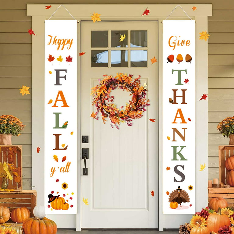 Happy Fall Porch Signs Fall Decorations for Home Outdoor Fall ...