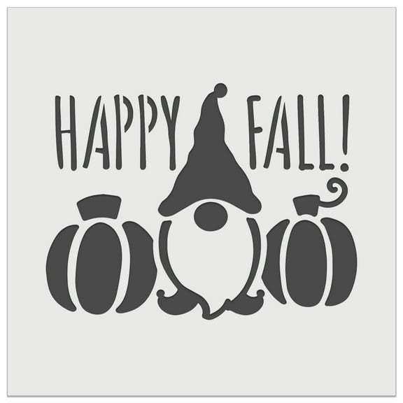 Happy Fall Pumpkin Gnome DIY Cookie Wall Craft Stencil - 5.5 Inch