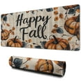 thumbnail image 1 of Happy Fall Pumpkin Large Gaming Mouse Pad Extended Mouse Pads with Stitched Edges, Non-Slip Base, Water Resist Keyboard Pad for Gamer, Office & Home, 31.5 X 11.8 in, 1 of 7