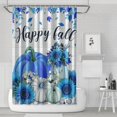 thumbnail image 1 of Happy Fall Pumpkin Sunflower Blue Shower Curtain,Washable Bath Curtain with Hooks Retro Polyester Fabric Curtains for Bathroom Bathtub Autumn Holiday, 1 of 5