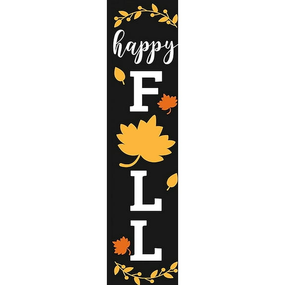 Happy Fall Sign Fall Porch Decor Wood Sign Farmhouse Welcome Sign Thanksgiving Decoration Entryway Decor 10x40cm 4"x16"