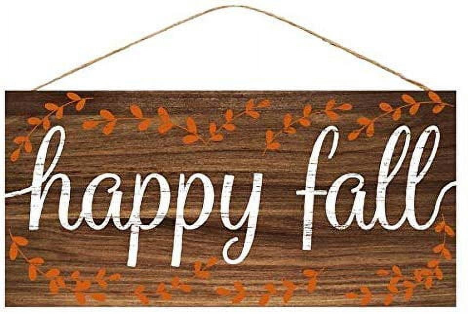 Greeter Signs Fall Happy Fall Wooden Welcome Sign - 12.5 x 6